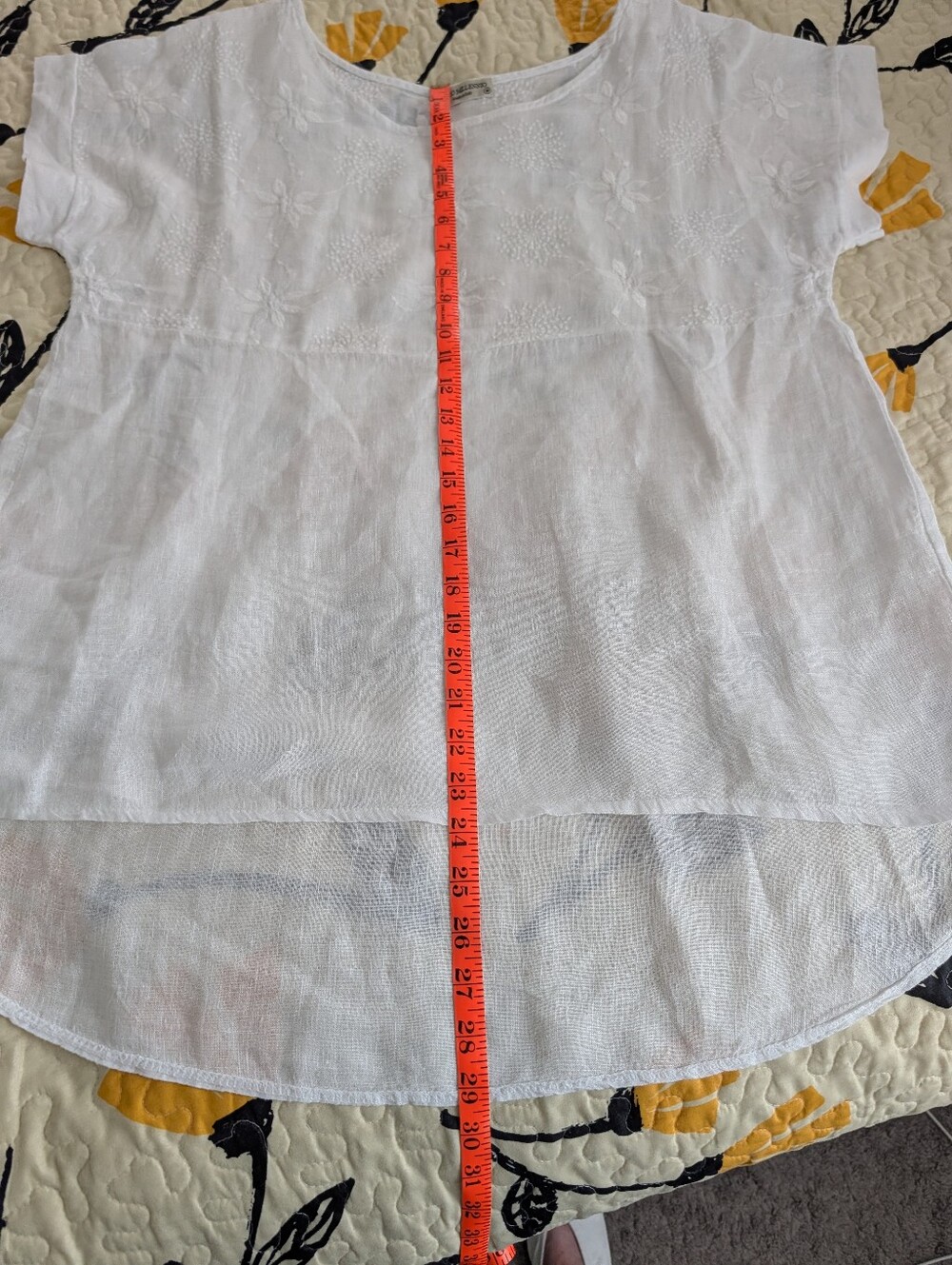 Terzo Milleñnio Made In Italy Linen Embroidered Top M - Picture 10 of 16